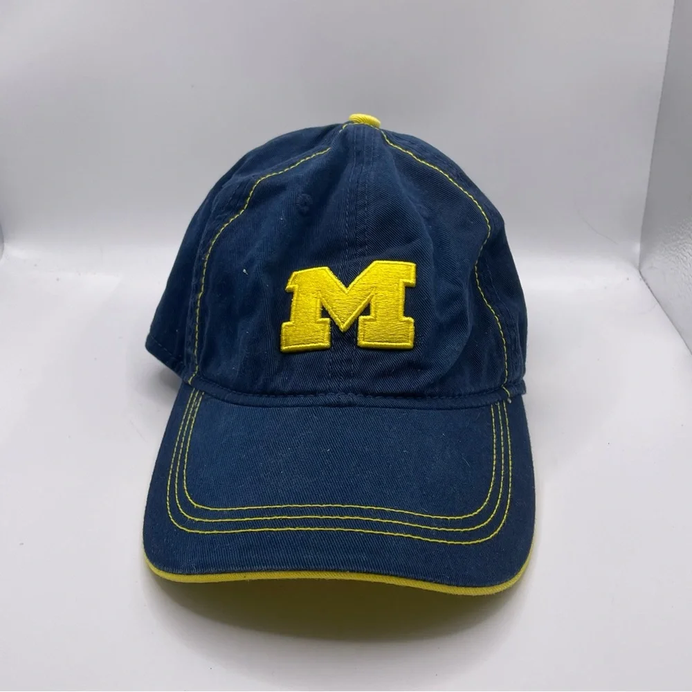 Adidas Michigan Wolverines Hat One Size Fits All Blue Yellow Hail To The Victors